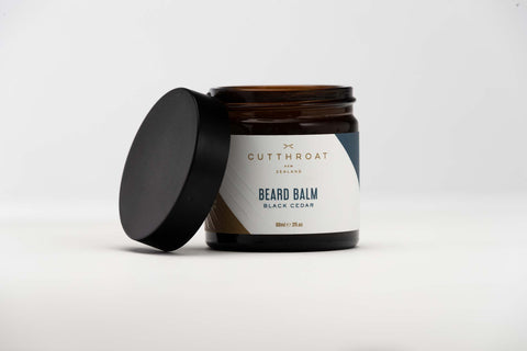 black cedar beard balm open